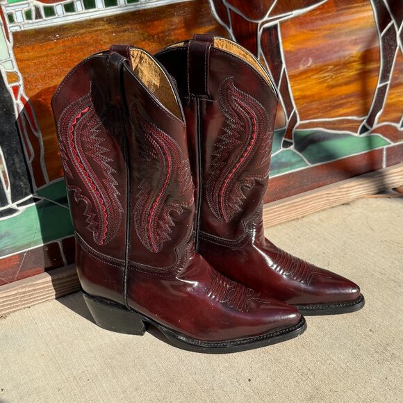 Never Worn Vintage Rancho Viejo Men's Western Cowboy Boots 7 1/2 Women's 9 - Picture 1 of 16